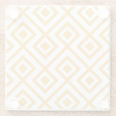 Geformtes geometrisches Muster der Raute Glasuntersetzer (Rückseite)