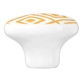 Geformtes geometrisches Muster der Raute Keramikknauf (Seitenansicht)