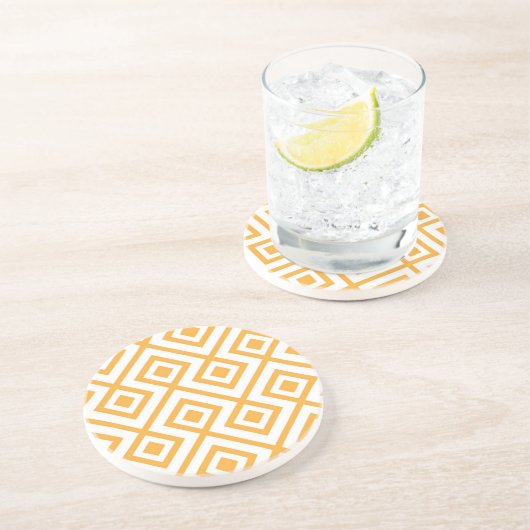 Geformtes geometrisches Muster der Raute Sandstein Untersetzer (Seite)