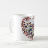 Geformtes Morkie Herz entwarf Tasse (Vorderseite Links)