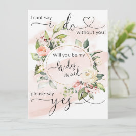 Gefragt Brautparty Bridesmaid-Vorschlagskarte