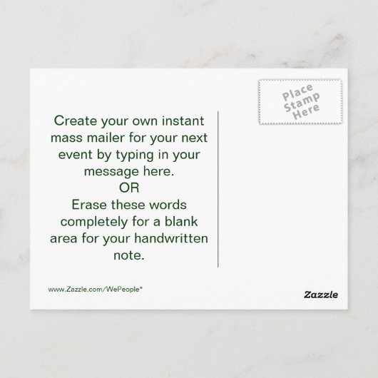 Gefragt Frag nicht Postkarte (Rückseite)