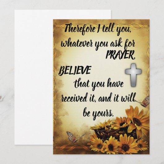 Gefragt für In Gebetsskriptur Flachgrüßkarte (Vorne/Hinten)