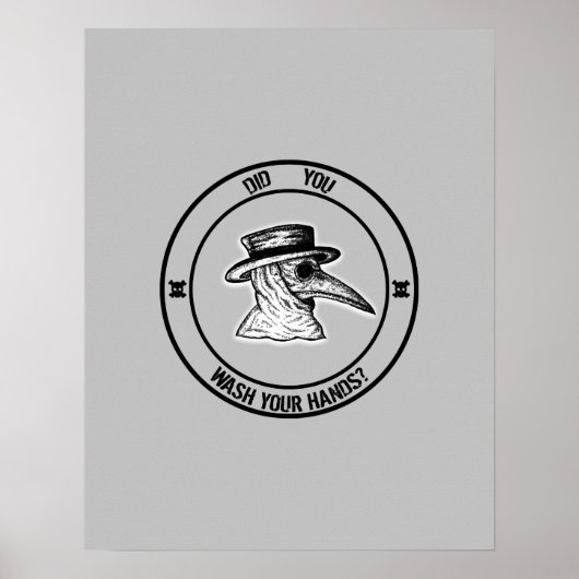 Gefragt Pestarzt, hast du dir die Hände gewaschen? Poster (Vorne)