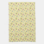 Gefreiter Whimsical Floral Yellow Spring Geschirrtuch (Vertikal)