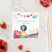 Gefreuter Text zum benutzerdefinierten Foto der Ge Serviette (Beispiel)