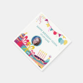 Gefreuter Text zum benutzerdefinierten Foto der Ge Serviette (Ecke)