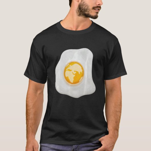 Gefriereier mit Erdglobe auf Yolk Kostüm T-Shirt (Vorderseite)
