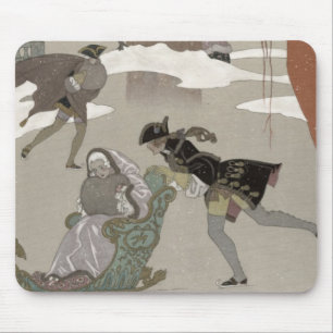 Gefrieren Sie Skaten auf dem gefrorenen See, Mousepad