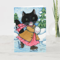 Gefrieren Sie Skaten-Katze - niedliche Kätzchen