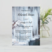 Gefrierfach Wasserfall Eiskristalle Probe Abendess Einladung (Stehend Vorderseite)