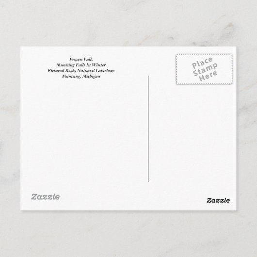 Gefrierfallen Postkarte (Rückseite)