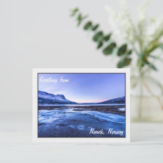 Gefrierfleck an den Narvikküsten Postkarte (Stehend Vorderseite)
