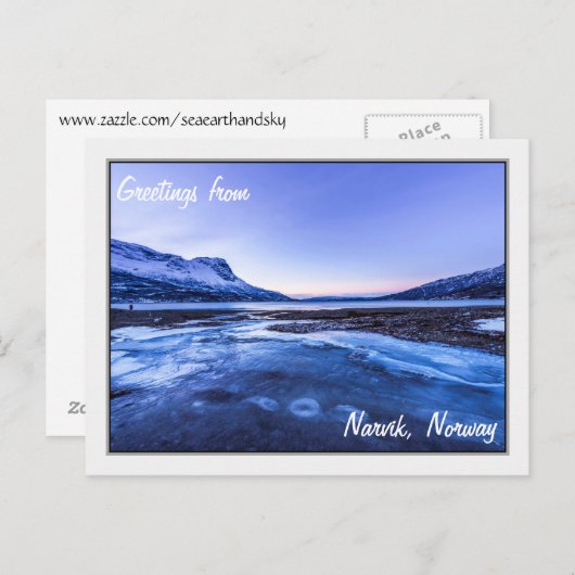 Gefrierfleck an den Narvikküsten Postkarte (Vorne/Hinten)