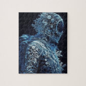 Gefrierfloraler Astronaut Puzzle (Vertikal)