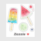 Gefrierfrüchte und Bar- und Wassermelonenfrüchte Aufkleber (Blatt)