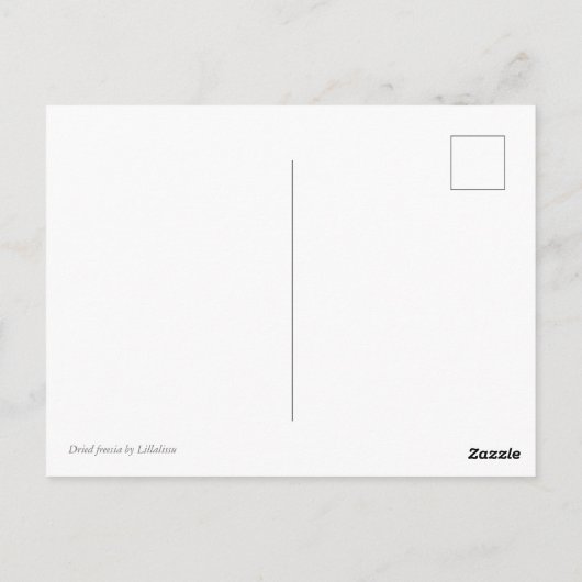 Gefriergetrocknet 1 postkarte (Rückseite)