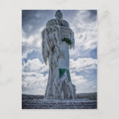 GefrierLeuchtturm an der Ostsee Postkarte (Vorderseite)