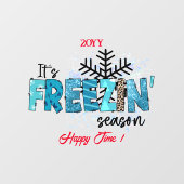 Gefriersaison individuell anpassen fensteraufkleber (Blatt)