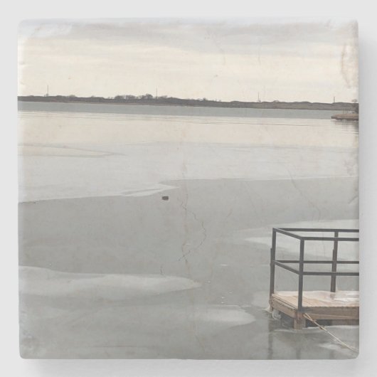 Gefriersee Steinuntersetzer (Vorderseite)