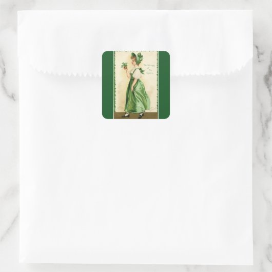 Gefriertragen Quadratischer Aufkleber (Tasche)