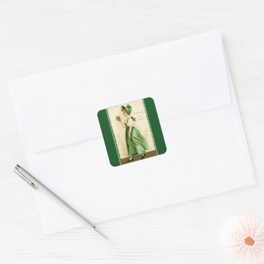 Gefriertragen Quadratischer Aufkleber (Umschlag)