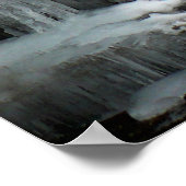 Gefrierwasserfall, blau poster (Ecke)
