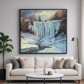 Gefrierwasserfall - Impressionismus Art Art Poster