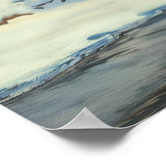 Gefrierwasserfall - Impressionismus Art Art Poster (Ecke)