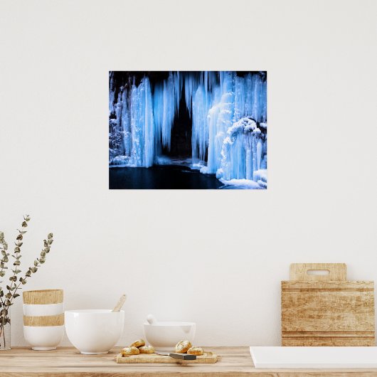 Gefrierwasserfall Poster (Küche)