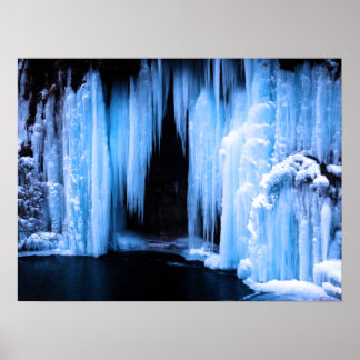 Gefrierwasserfall Poster
