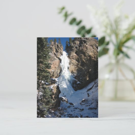 Gefrierwasserfall Postkarte (Stehend Vorderseite)