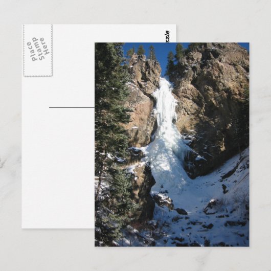 Gefrierwasserfall Postkarte (Vorne/Hinten)