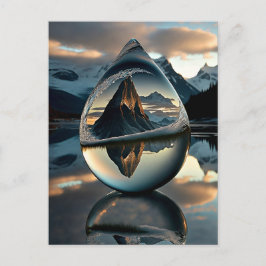 Gefrierwassertropfenkarte Feiertagspostkarte