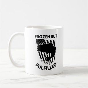 gefroren, aber gefüllt   Eisfischerei Kaffeetasse