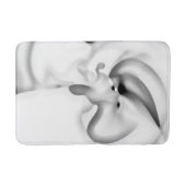 gefroren: Abstrakt, grau, weiß und schwarz Badematte (Vorderseite)