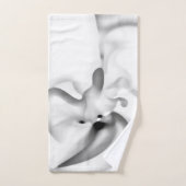 gefroren: Abstrakt, grau, weiß und schwarz Badhandtuch Set (Handtuch)