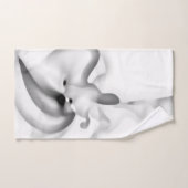 gefroren: Abstrakt, grau, weiß und schwarz Badhandtuch Set (Handtuch)