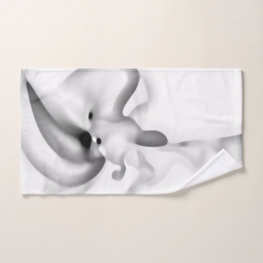 gefroren: Abstrakt, grau, weiß und schwarz Badhandtuch Set (Handtuch)