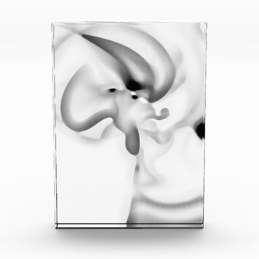 gefroren: Abstrakt, grau, weiß und schwarz Fotoblock (Vorderseite)