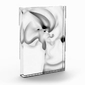 gefroren: Abstrakt, grau, weiß und schwarz Fotoblock (Links)