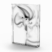 gefroren: Abstrakt, grau, weiß und schwarz Fotoblock (Rechts)