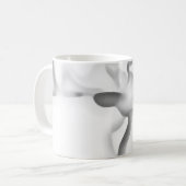 gefroren: Abstrakt, grau, weiß und schwarz Kaffeetasse (Vorderseite Links)