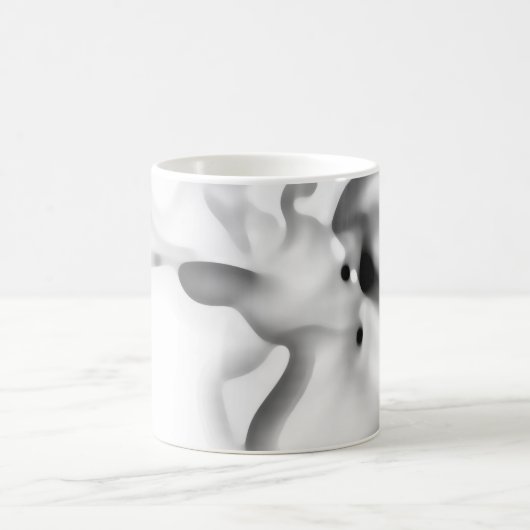 gefroren: Abstrakt, grau, weiß und schwarz Kaffeetasse (Mittel)