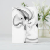 gefroren: Abstrakt, grau, weiß und schwarz Karte (Stehend Vorderseite)