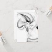 gefroren: Abstrakt, grau, weiß und schwarz Karte (Vorderseite/Rückseite Beispiel)