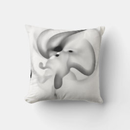 gefroren: Abstrakt, grau, weiß und schwarz Kissen