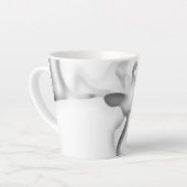 gefroren: Abstrakt, grau, weiß und schwarz Milchtasse (Linke Ecke)