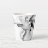 gefroren: Abstrakt, grau, weiß und schwarz Milchtasse (Vorderseite)