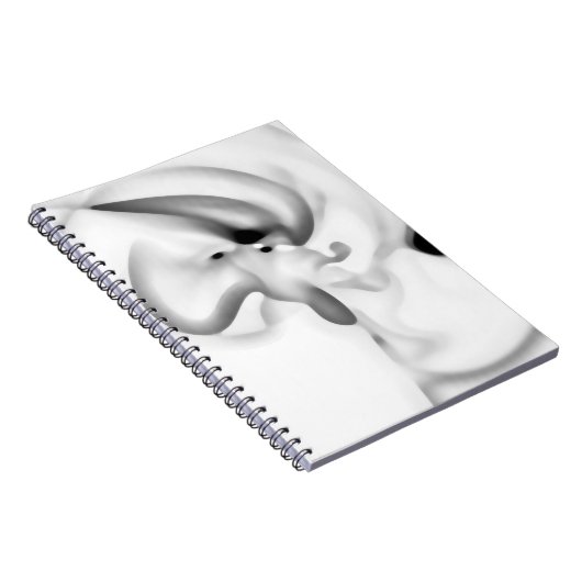 gefroren: Abstrakt, grau, weiß und schwarz Notizblock (Rechte Seite)